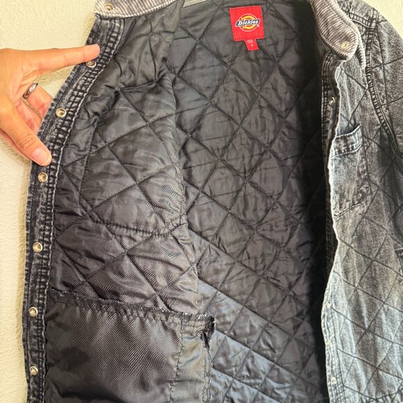 Dickies 💋 Women's Quilted Chore Jacket \\ Size Small // Washed Black \\ Zumies - Picture 11 of 16